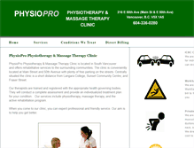 Tablet Screenshot of physioproclinic.com